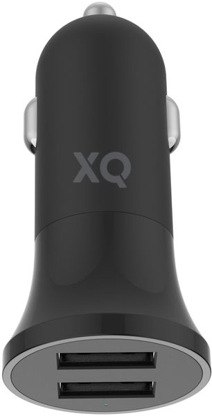 XQISIT Car Charger 4.8A Dual USB - Black
