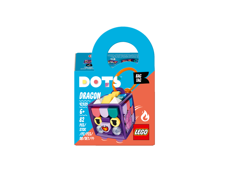 LEGO® DOTS Bag Tag Dragon 41939 DIY Craft Decoration Kit - 82 Pieces