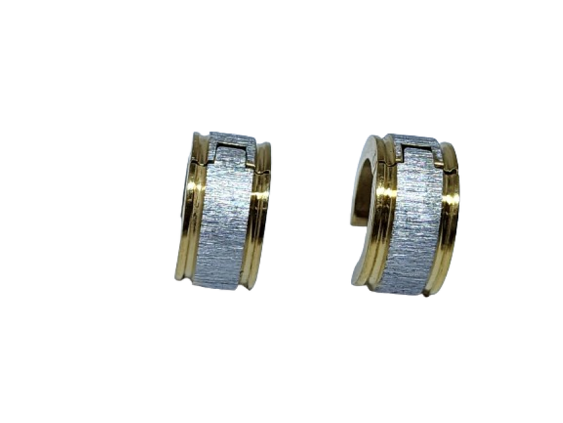 Two Tone Huggie Earing