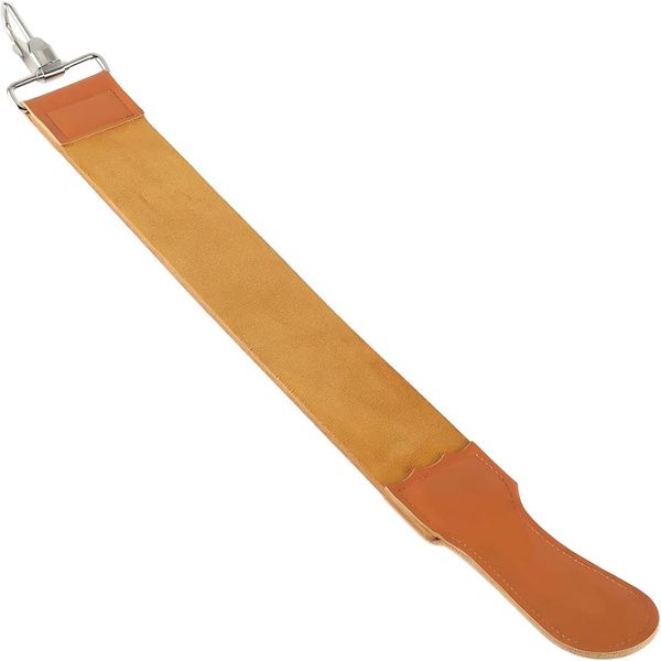 Straight Razor Strop Leather Sharpening Strap with Hook for Barber Use
