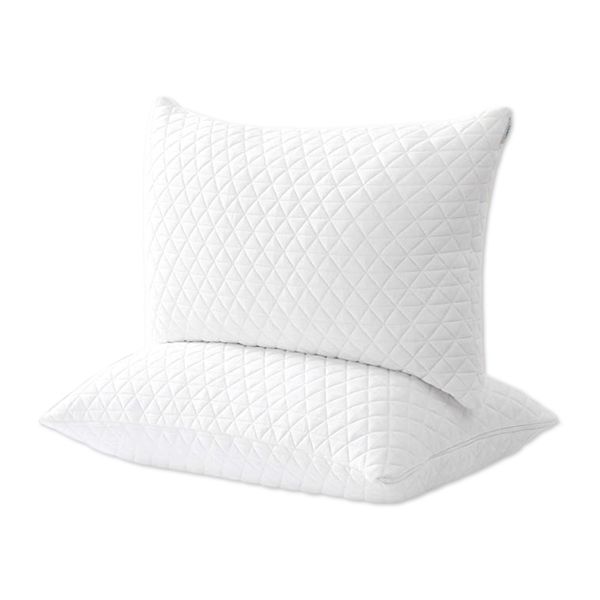 Loriene Quilted Polycotton Standard Pillow Pair