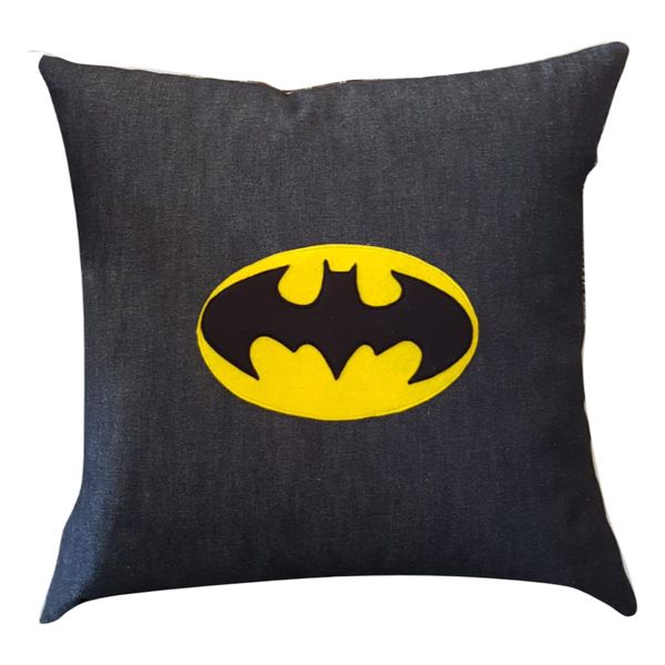 Batman Pillow Cover - Black/Yellow