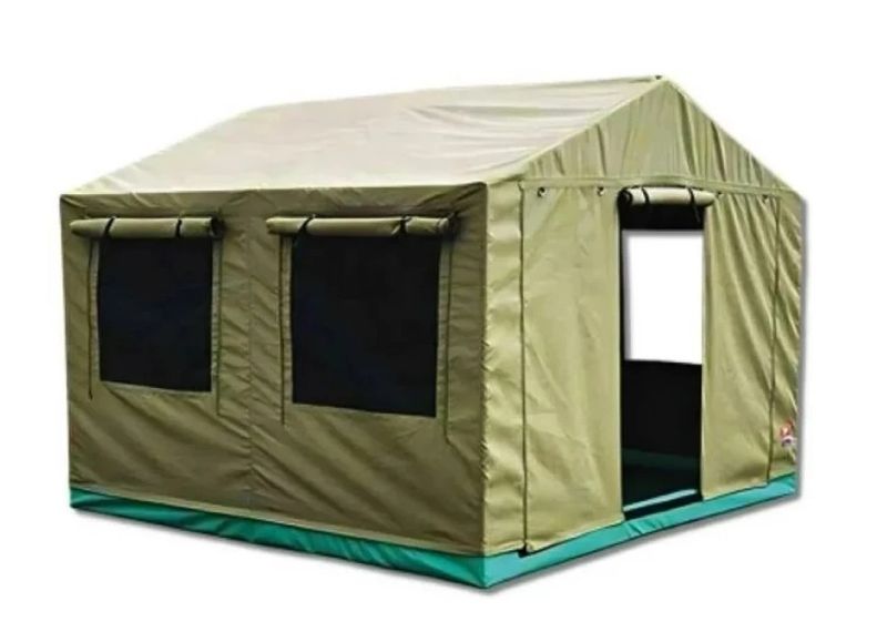 Canvas Camping Tent - 3.7 m x 3.2 m