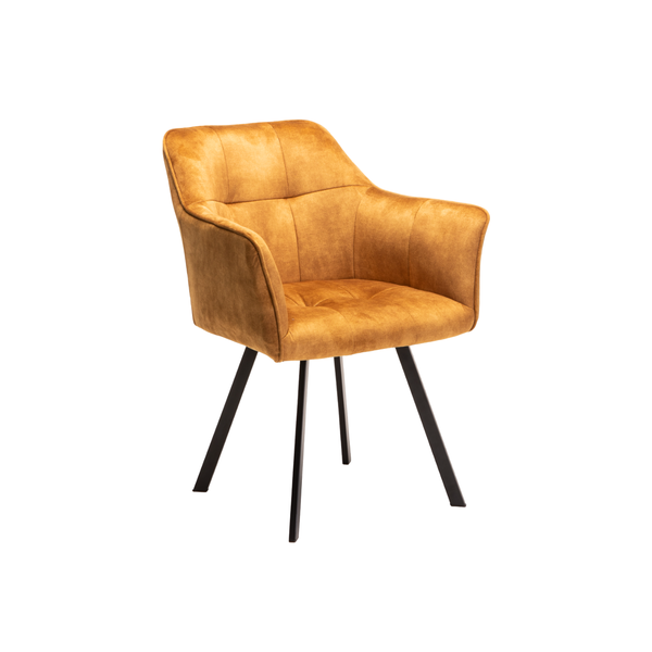 Unique, Beautiful Legs Sol Velvet Dining Chair - Painted Iron Base