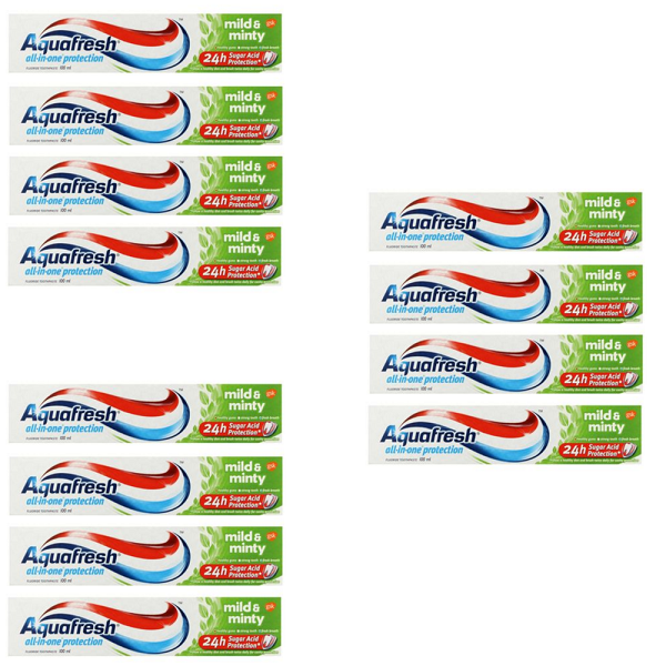 Aquafresh Mild And Minty Tooth Paste (12 tubes x 100ml)