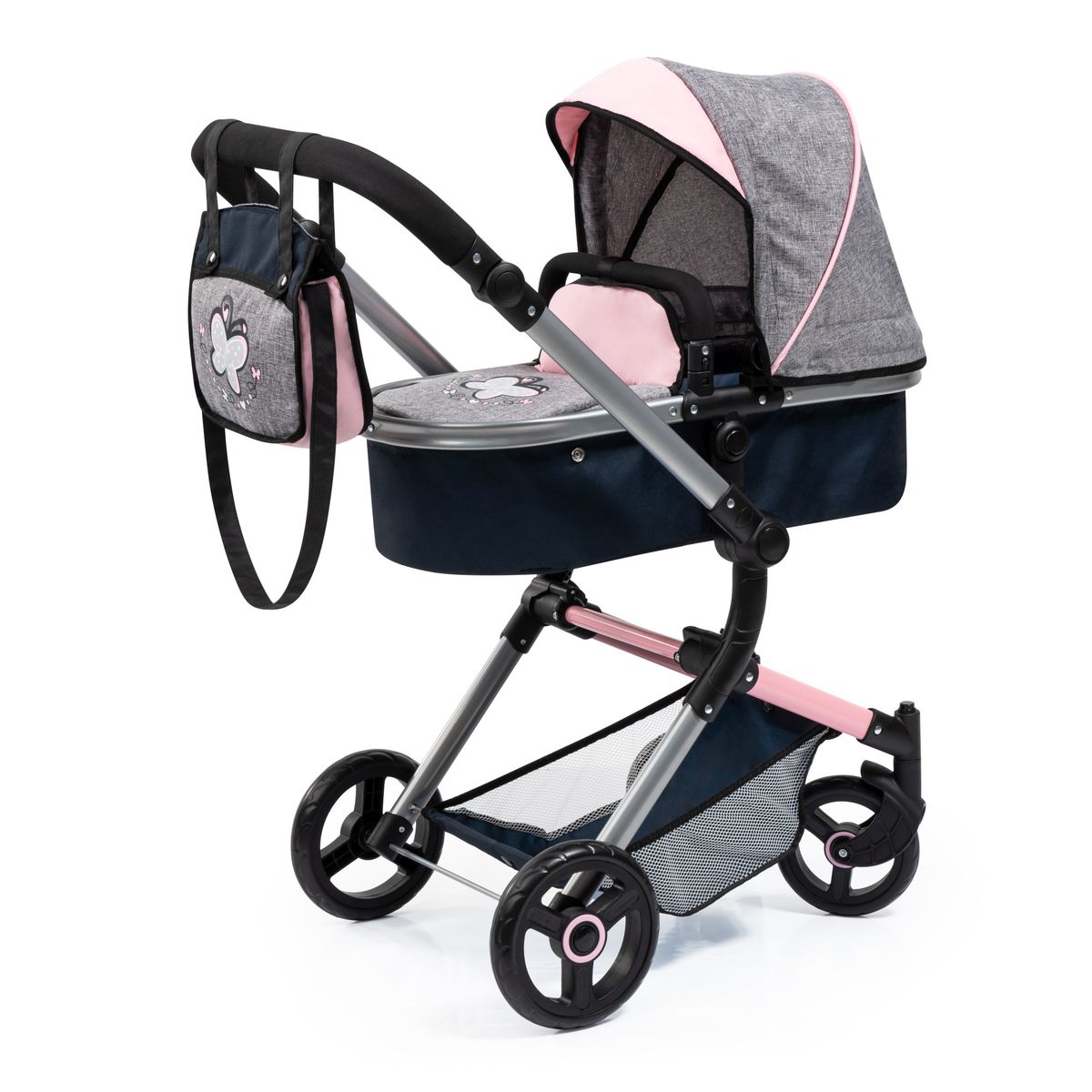 Bayer Combi Vario Dolls Pram Butterfly (Pink/Grey) with Bag (86cm Tall) Shop Today. Get it