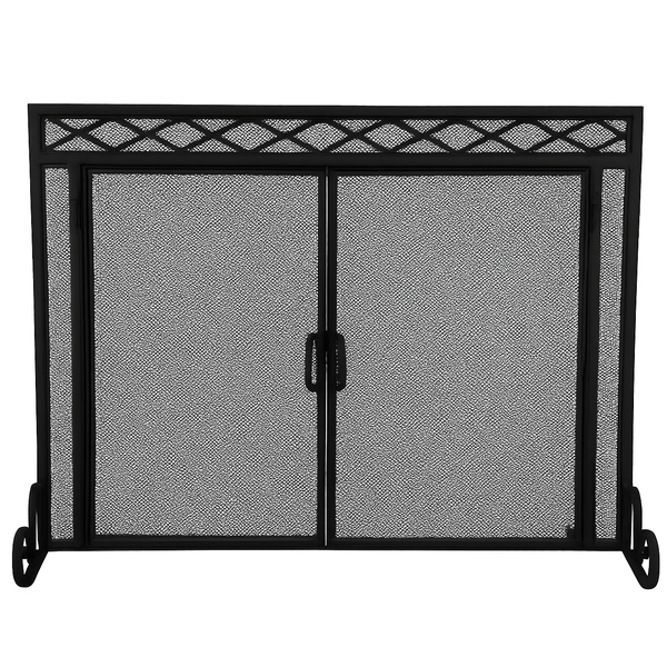 Free-Standing Double Door Fire Guard - 100x 80CM