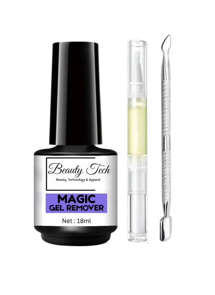 Beauty Tech UV Gel Magic Remover , Scrapper &amp; Cuticle Oil Pen