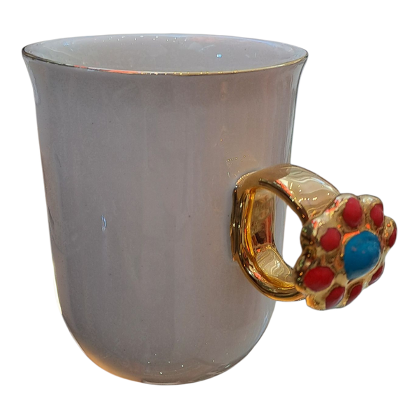 Gift Emporium Gold Flower Ceramic Cup