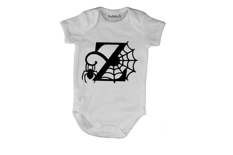 Z - Halloween Spiderweb - Short Sleeve - Baby Grow