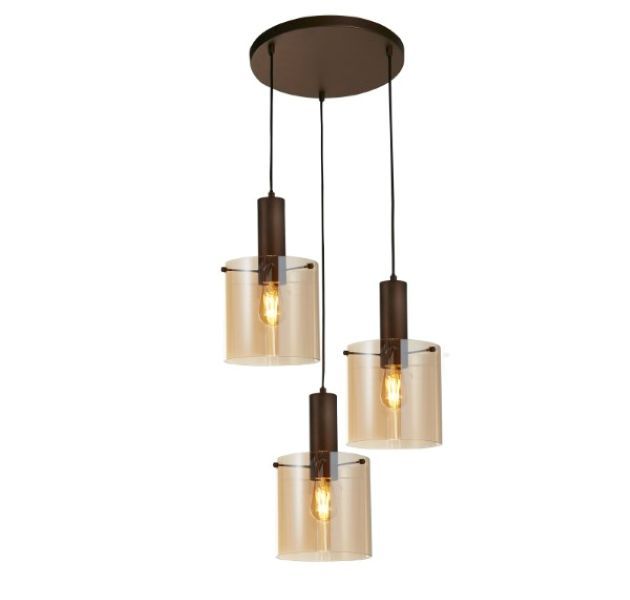 The Lighting Warehouse - Pendant Jiraiya 3 Light Amber