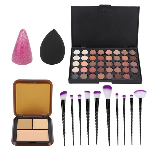 Make Up Eye Shadows Long Lasting Face Contour Palette Makeup Brush Set