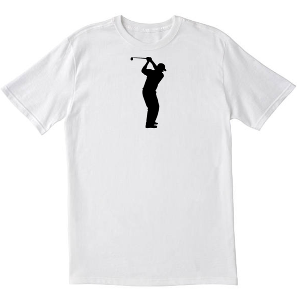 Young Mens White Golfer T-Shirt