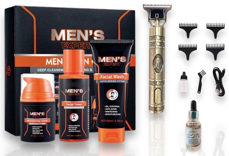 Men's Gift Set - GuanJing Men's Expert &amp; Hair Clipper % Mmafha Growth Oil