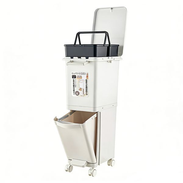 Kitchen Trash Can Double Garbage Can Dry and Wet Separation 29L