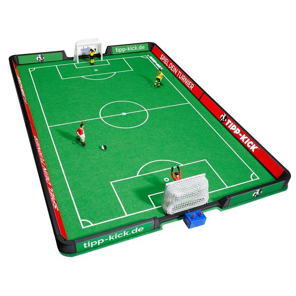 TIPP-KICK Cup Soccer Game - Mini Players, Goals, Ball, Rim, Pitch 103x72cm
