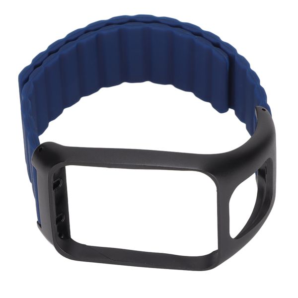 Silicone Magnetic Watch Band Adjustable Wristband for TomTom Runner 2 Blue