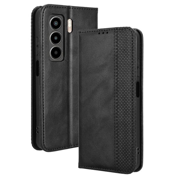 Magnetic Buckle Retro Patterned Leather Case For Infinix Note 50 Pro 4G