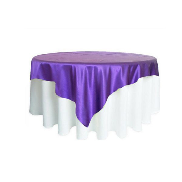 Purple Satin Table Overlay