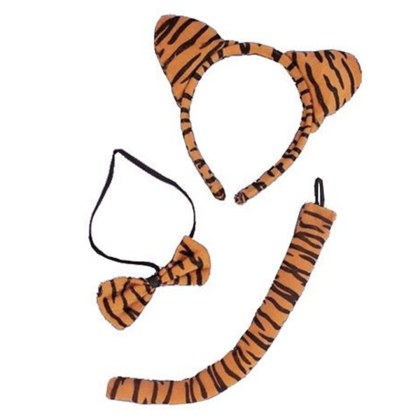 Tiger Animal Dress-Up Set for Kids - Ears, Tail &amp; Bow Tie