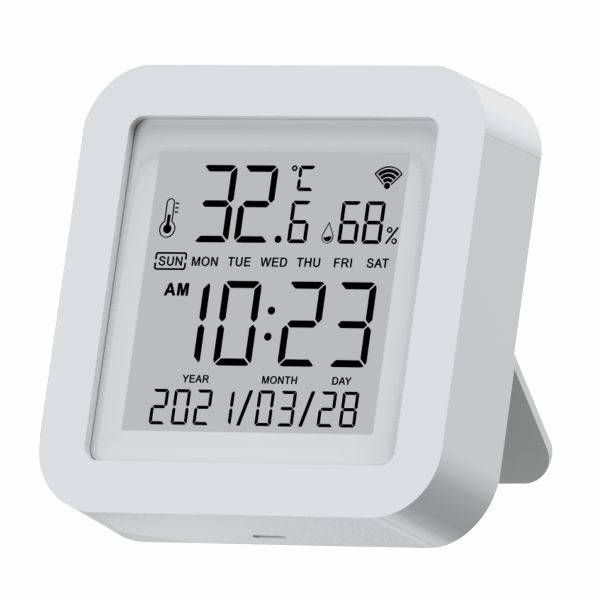 VIZIA Smart WiFi Temperature &amp; Humidity Monitor | Digital Display | Clock