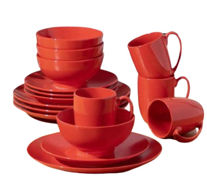 Red Dinner Plate Set