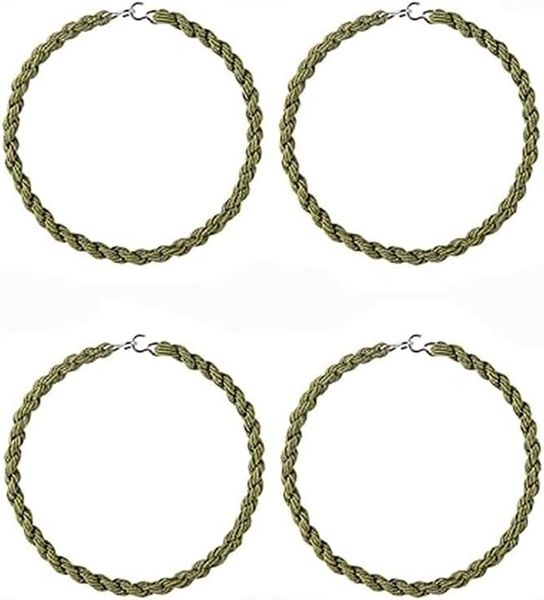 4 Pieces Elastic Military Boot Straps, Outdoor Legging Rope with Metal Hook