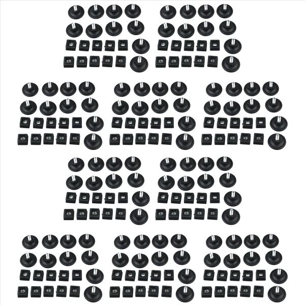 45Mm Base Adjustable Leveling Foot 25Mmx25Mm Square Tube Insert Kit