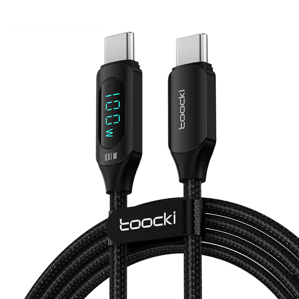 Toocki - 100W Digital Watt Display - Fast Charging Cable - Type C - 2M