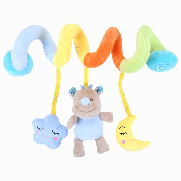 Spiral Pram Toys Newborn Hanging Toy for Babies - Rhinoceros