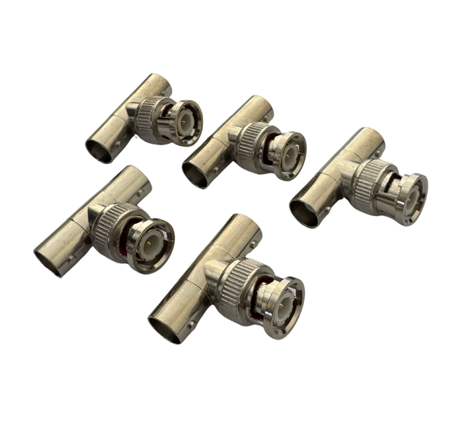5 pack BNC Male to 2 x BNC Female T Adapter - SiRCONY