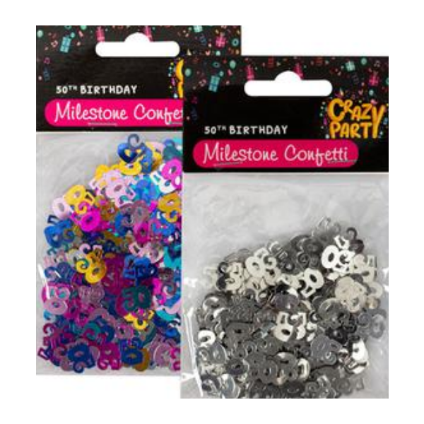 SD Party Supplies - Milestone 50 Confetti - Pack of 4