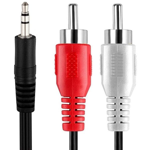 Audio Video AV Cable Aux 3.5mm Male Stereo Mini Jack to 2 RCA Speaker by GD