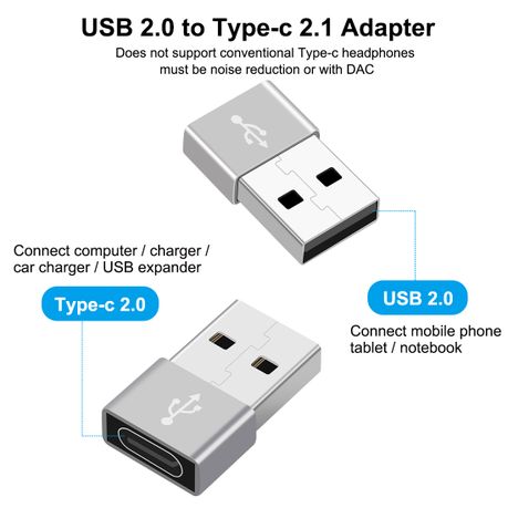 Blukar USB C Female to USB Male Adapter, [3 Pack] Brazil