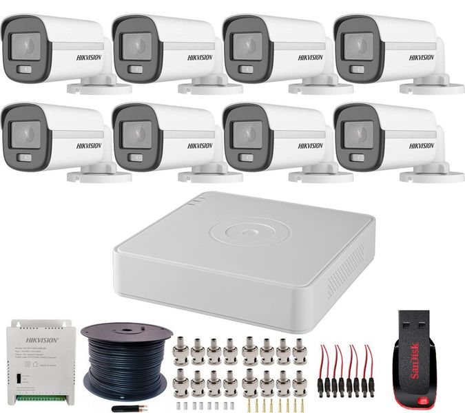 Hikvision 8 Channel 1080p ColorVu Complete Kit - NO HDD
