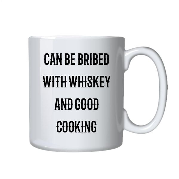 Whiskey and Good Cooking Coffee Mug - Best Funny Novelty Gift Idea for