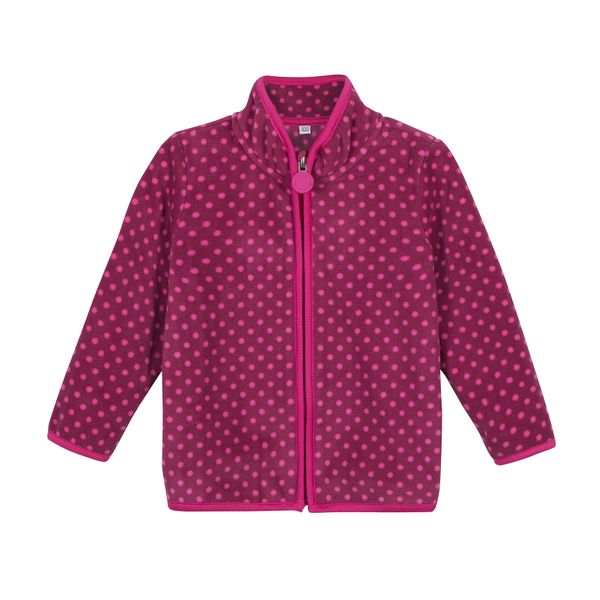 Pink Dotted Girls Winter Jacket