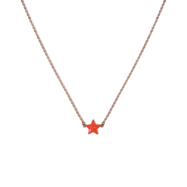 Hoops - Le Stelle 925 Enamelled Silver and Rose Gold Pendant Necklaces