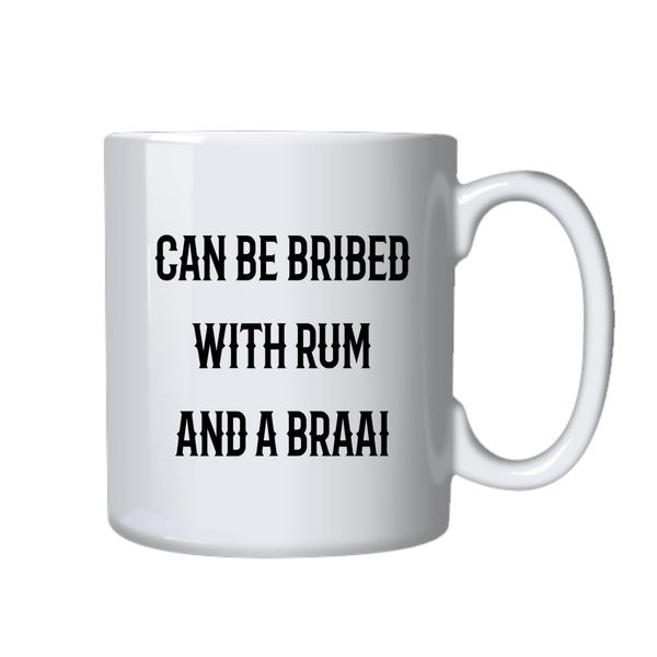 Rum and a Braai Coffee Mug - Best Funny Novelty Cup - Ideal Dad Gift Idea