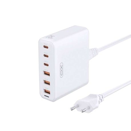 75W GaN Quick Charger 3 USB-A & 3 USB-C Multi-Port Adapter with 1.5m C-L133 Image