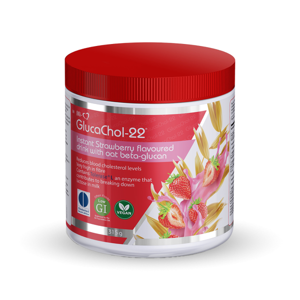 GlucaChol-22 Instant Flavoured Strawberry Drink with Oat Beta-Glucan - 315g
