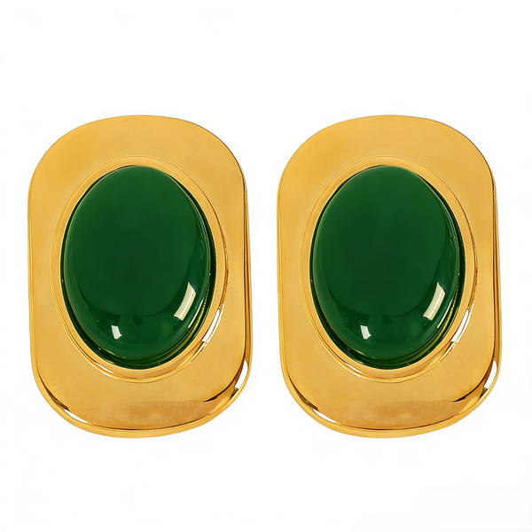 ZELTRYN Light Luxury High End Oval Earrings