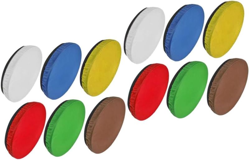 12pcs Soft Round Photography Lamp Shade Elastic Flashlight Cover Material