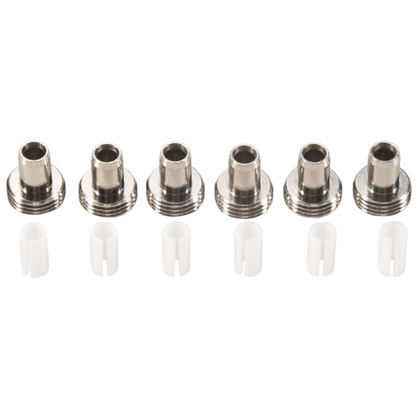 6Pcs Ceramic Tube And 6Pcs Metal Head For Visual Fault Locator