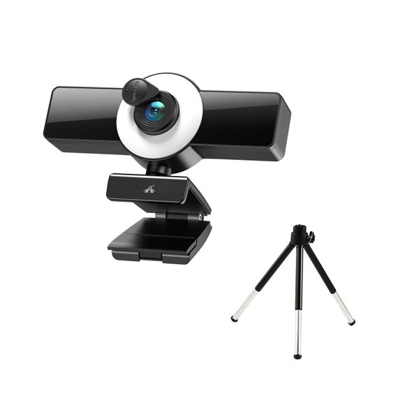 ALANES 1K Full HD USB Webcam Web Camera Fill Light Web Camera