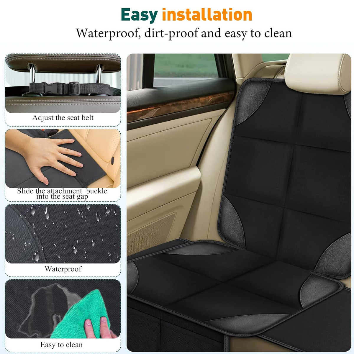 Car Seat Cushion Car Seat Protector Cushion Mat, Pack Baby Seat