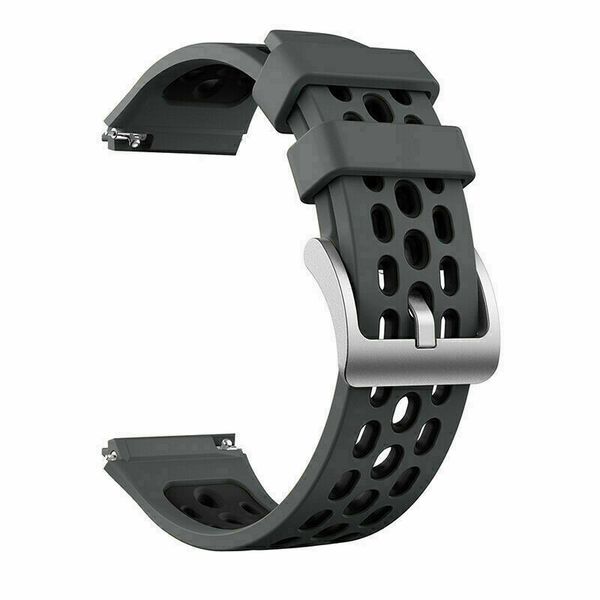 Sports Silicone Strap Compatible with Huawei GT 2E - Grey/Black