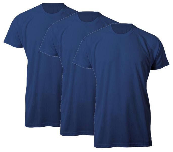 Moisture Wicking T-Shirt - Blue (3 Pack image