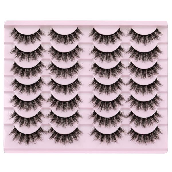 14 Pairs Light Mink False Eyelashes Compatible With natural Makeup Looks