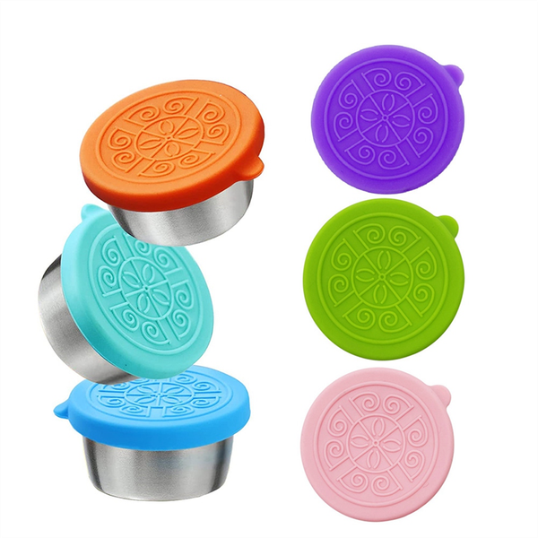 6Pcs 50Ml Stainless Steel Small Condiment Containers